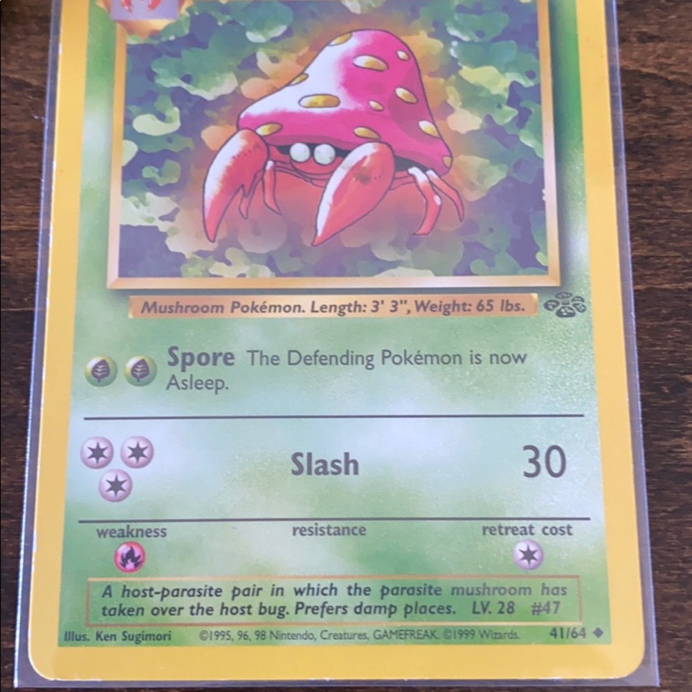 Pokémon Base Set Parasect Card (Jungle, 41/64) - Picture 2 of 3